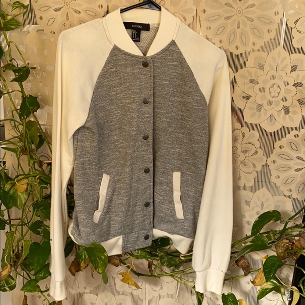 Gray and white Sports jacket
